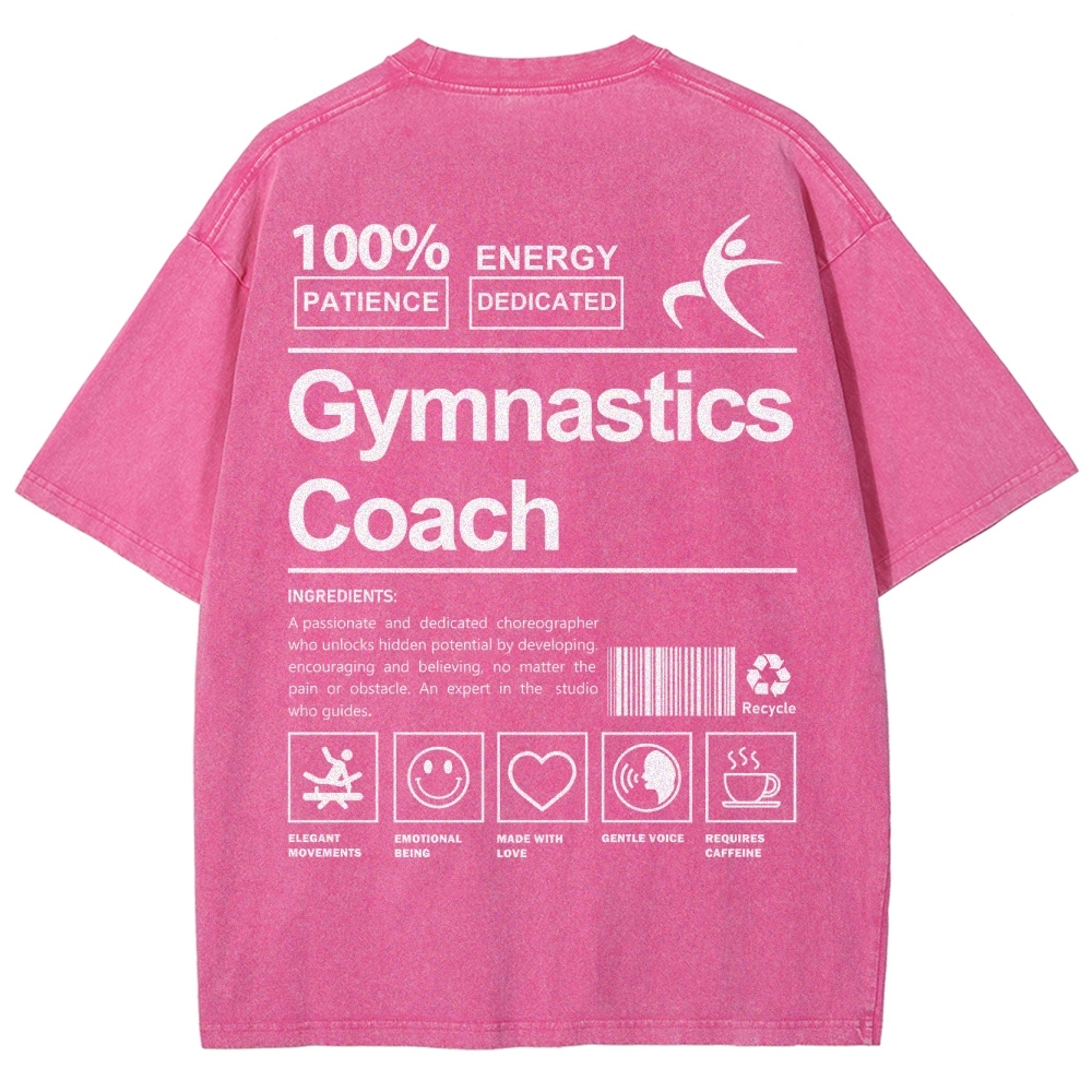 Gymnastics Coach Unisex Fit Washed T-Shirt-moweekender