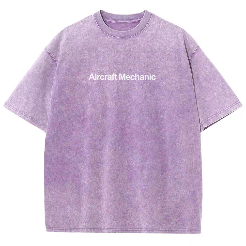 Aircraft Mechanic Unisex Fit Washed T-Shirt-moweekender