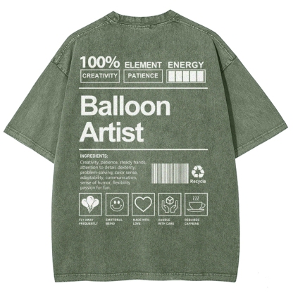 Balloon Artist Unisex Fit Washed T-Shirt-moweekender