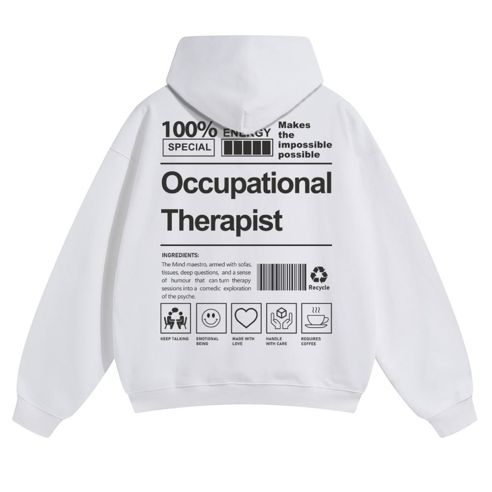 Occupational Therapist Solid Color Hoodie-moweekender