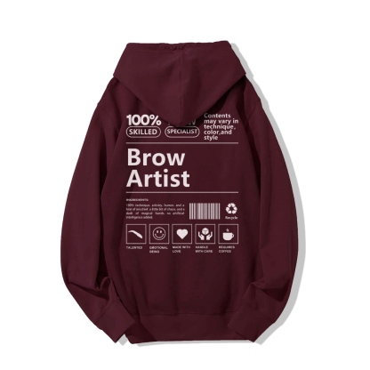 Brow Artist Casual Hoodie-moweekender