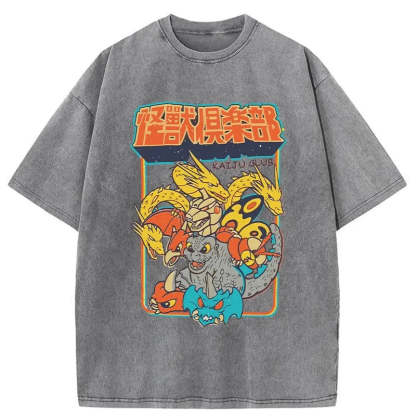 Kaiju Club  Washed Vintage T-Shirt-moweekender