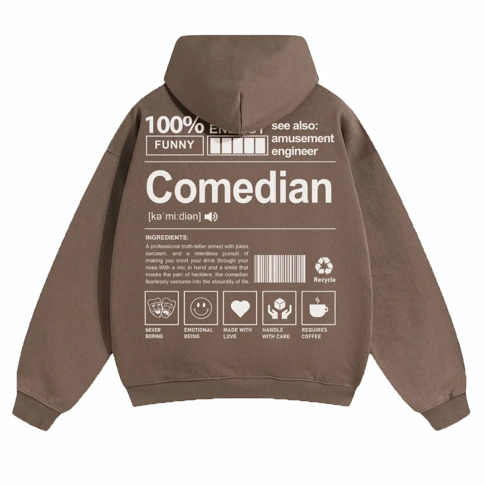 Comedian Unisex Casual Anime Print Hoodie-moweekender