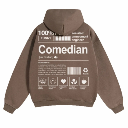 Comedian Unisex Casual Anime Print Hoodie-moweekender
