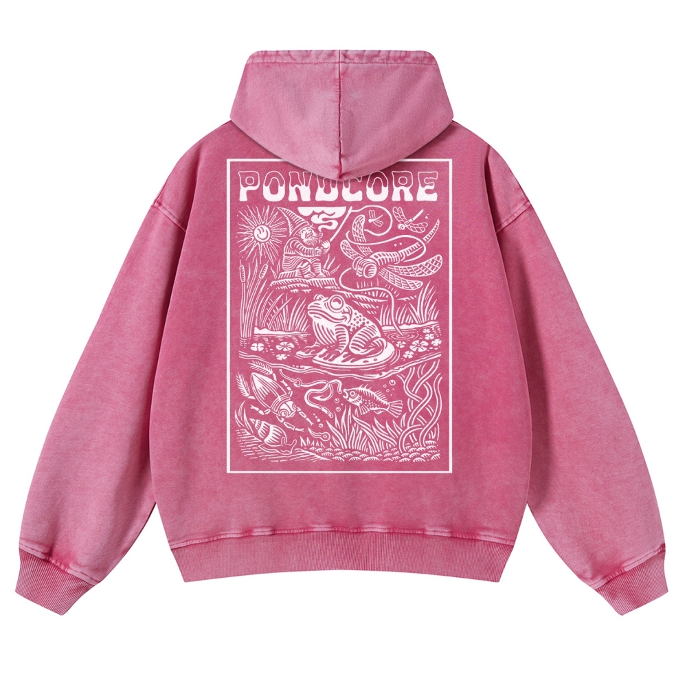 Dwarf Fishing Vintage Washed Hoodie-moweekender