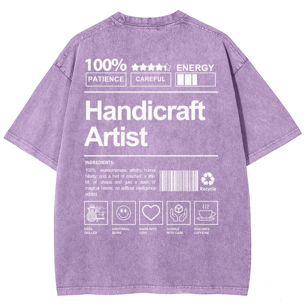 Handicraft Artist Unisex Fit Washed T-Shirt-moweekender