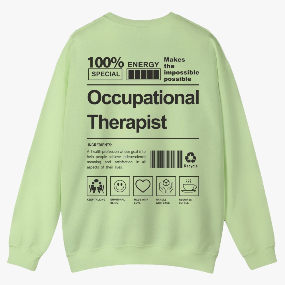 Occupational Therapist Casual Crewneck Sweatshirt-moweekender