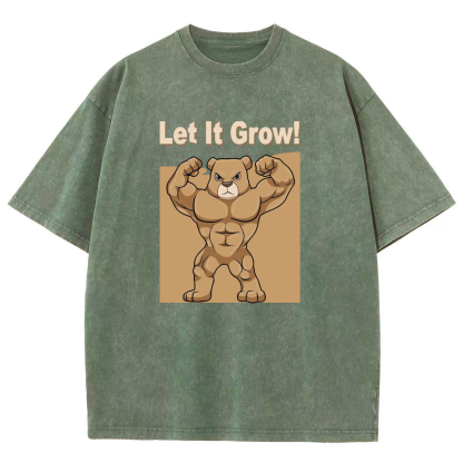Let It Grow! Unisex Fit Washed T-Shirt-moweekender