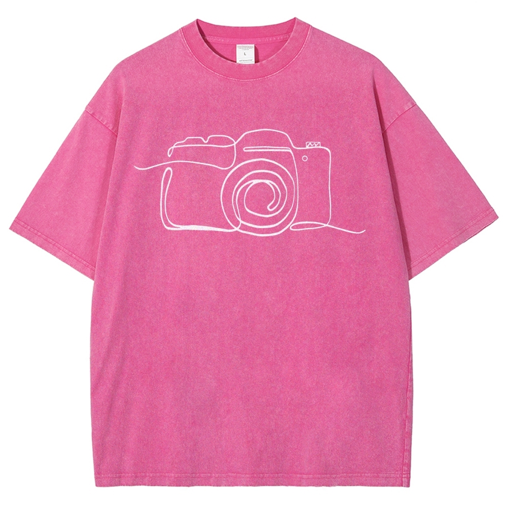 Photography Unisex Fit Washed T-Shirt-moweekender