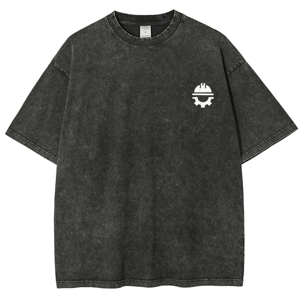 Civil Engineer Washed Vintage Short Sleeves T-Shirt-moweekender