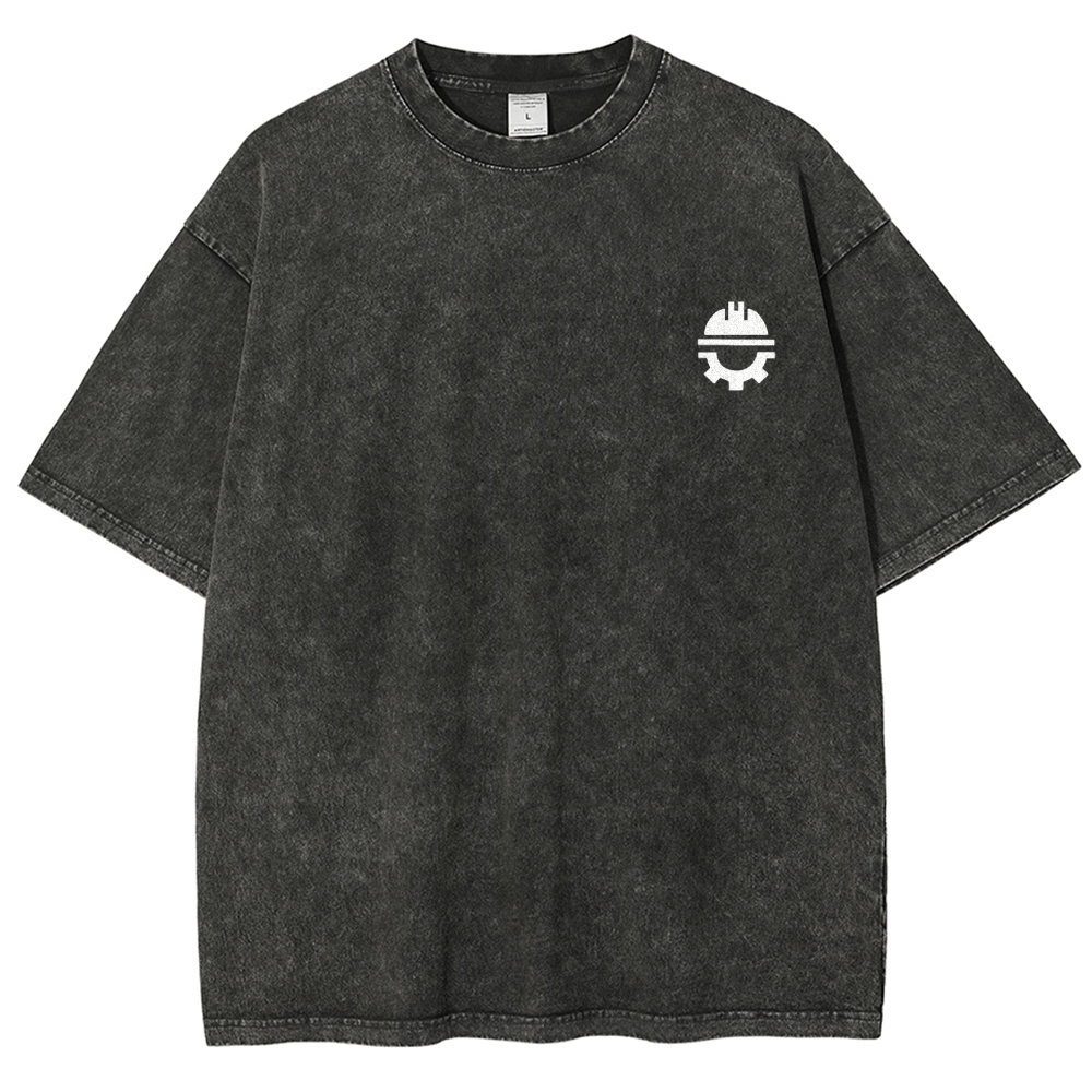 Civil Engineer Washed Vintage Short Sleeves T-Shirt-moweekender