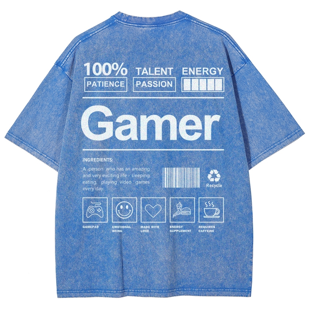 Gamer Unisex Fit Washed T-Shirt-moweekender
