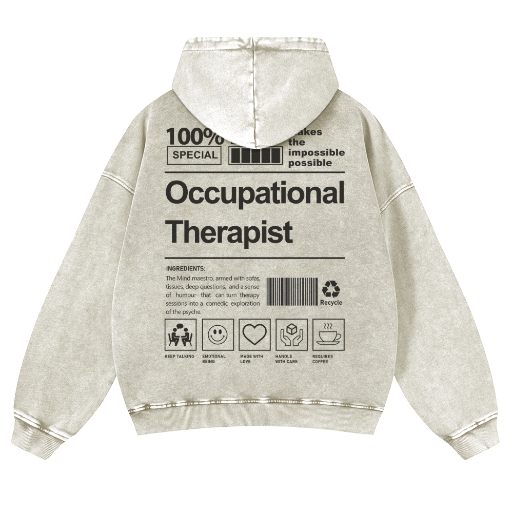 Occupational Therapist Casual Washed Hoodie
