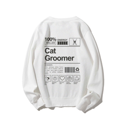 Cat Groomer Casual Crewneck Sweatshirt-moweekender