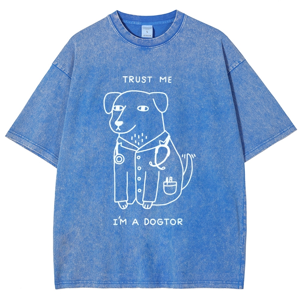 Pet Doctor Unisex Fit Washed T-Shirt-moweekender