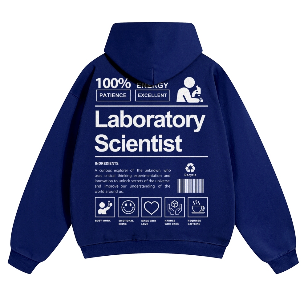 Laboratory Scientist Solid Color Hoodie-moweekender