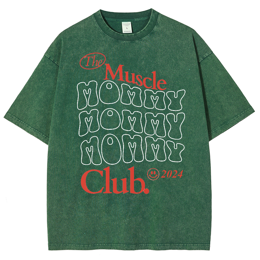 The Muscle Mommy Club Unisex Fit Washed Oversized T-Shirt-moweekender