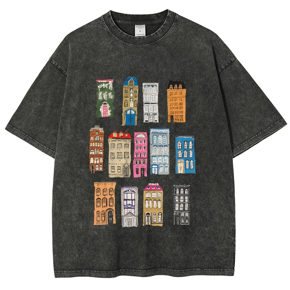architecture Unisex Fit Washed T-Shirt