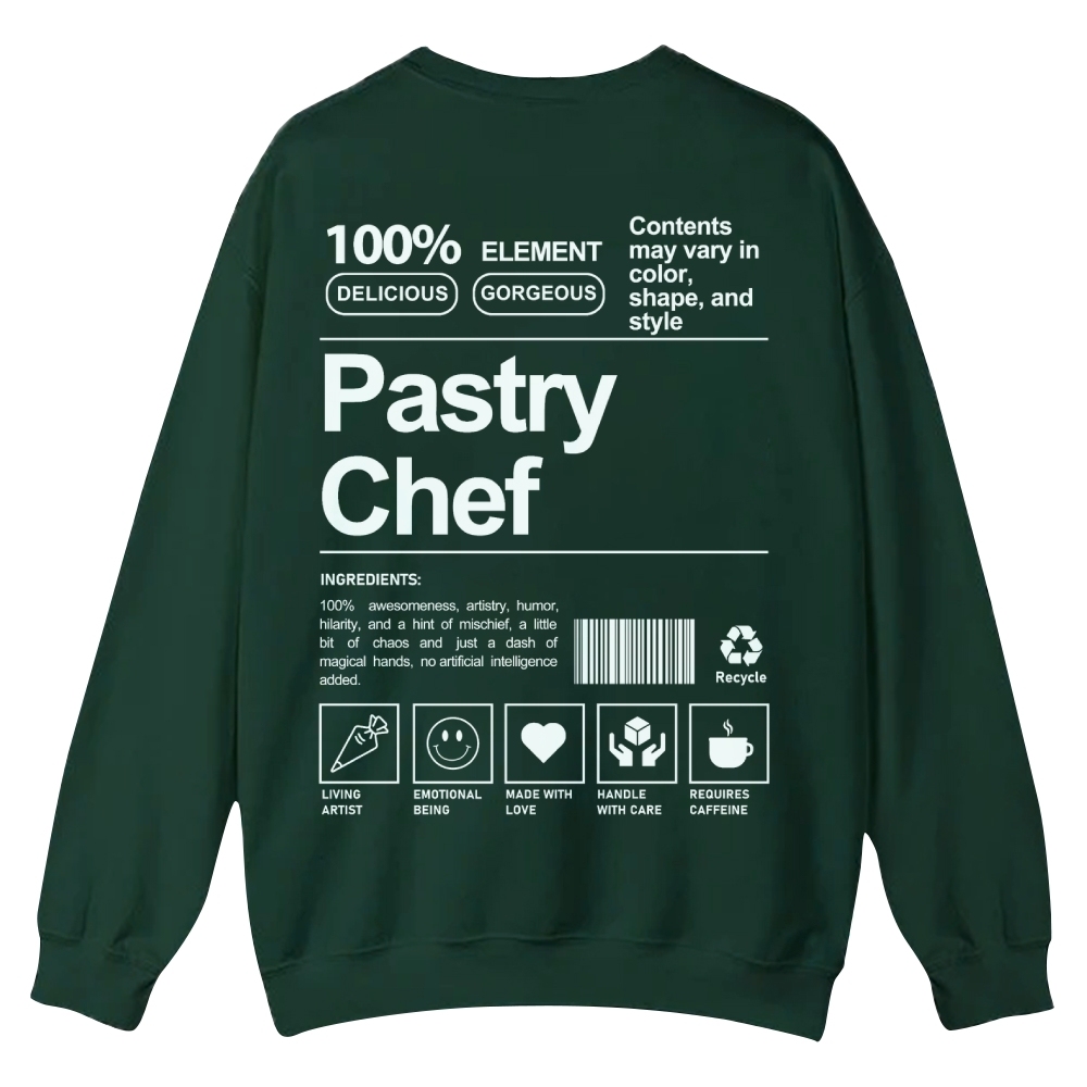 Pastry Chef Casual Crewneck Sweatshirt-moweekender