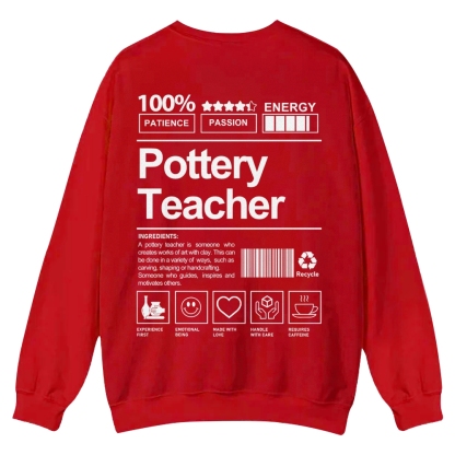 Pottery Teacher Casual Crewneck Sweatshirt-moweekender
