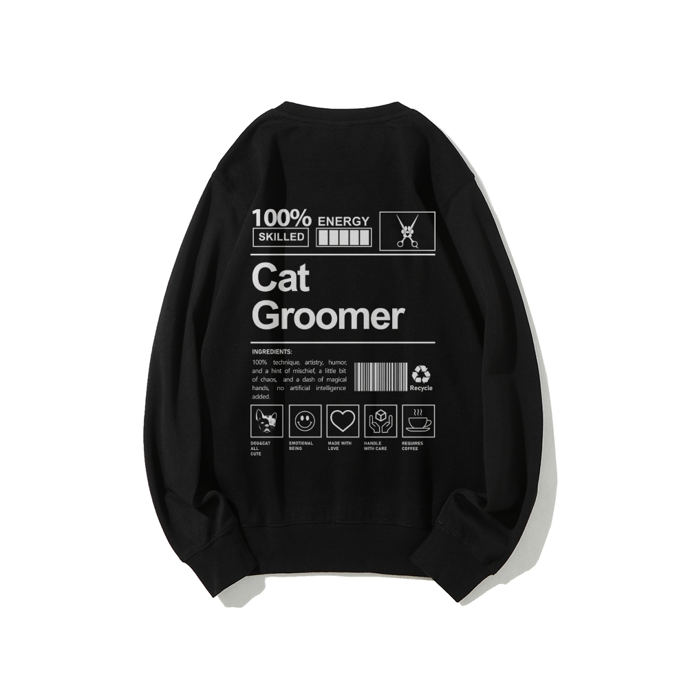 Cat GroomerCasual Crewneck Sweatshirt-moweekender