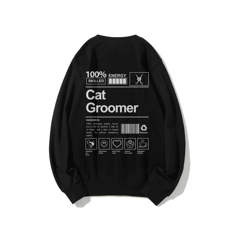 Cat GroomerCasual Crewneck Sweatshirt-moweekender