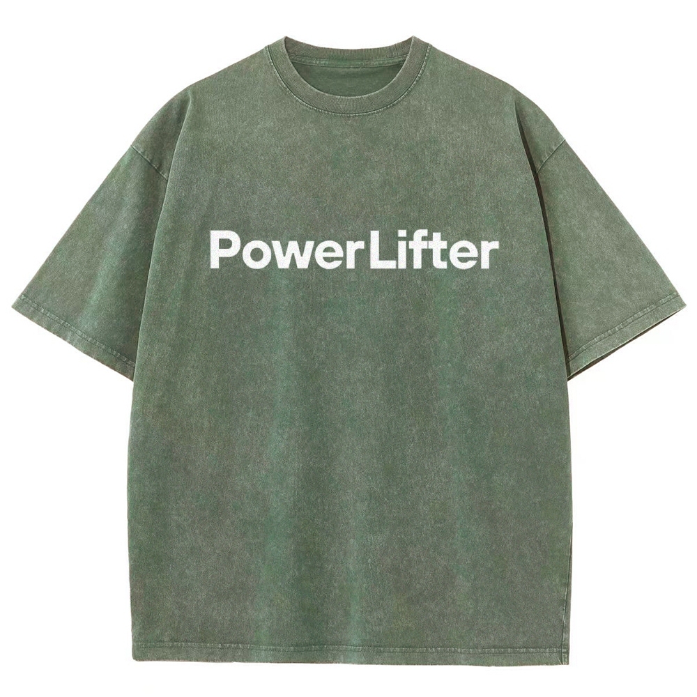 Power Lifter Washed T-shirt-moweekender