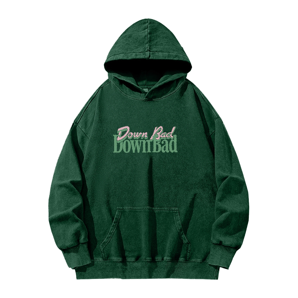 Down Bad Crying At The Gym Casual Washed Hoodie-moweekender