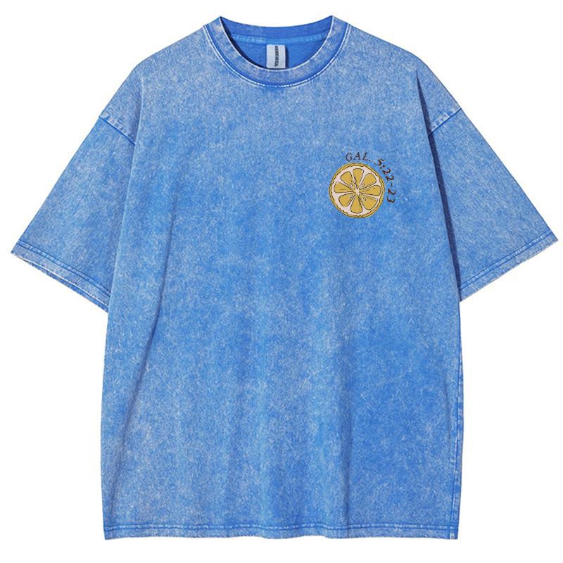 Fruit Of The Spirit Vintage Snowflake Washed T-Shirt-moweekender