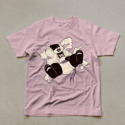 Panda Casual Pattern Unisex Prints T-Shirt-moweekender