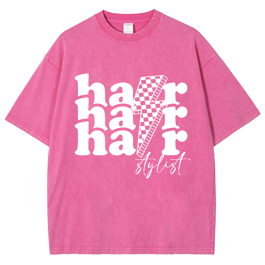 Hair Stylist Unisex Fit Washed T-Shirt-moweekender