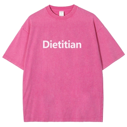 Dietitian Unisex Fit Washed T-Shirt-moweekender