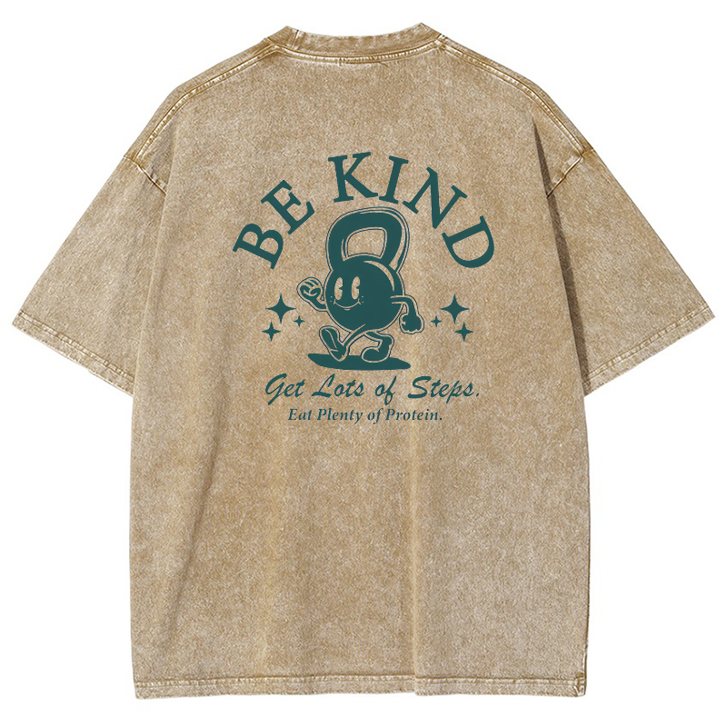 Be Kind Vintage Snowflake Washed T-Shirt-moweekender