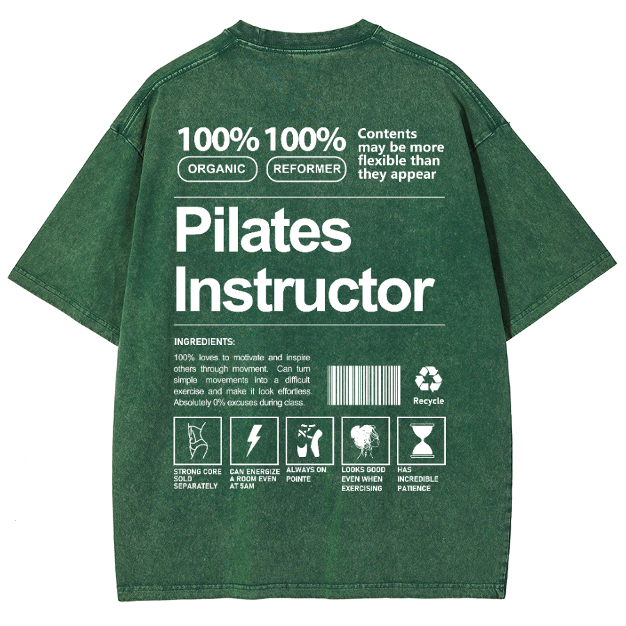 Pilates Instructor Unisex Fit Washed T-Shirt