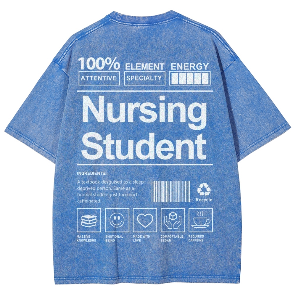 Nursing Student Unisex Fit Washed T-Shirt