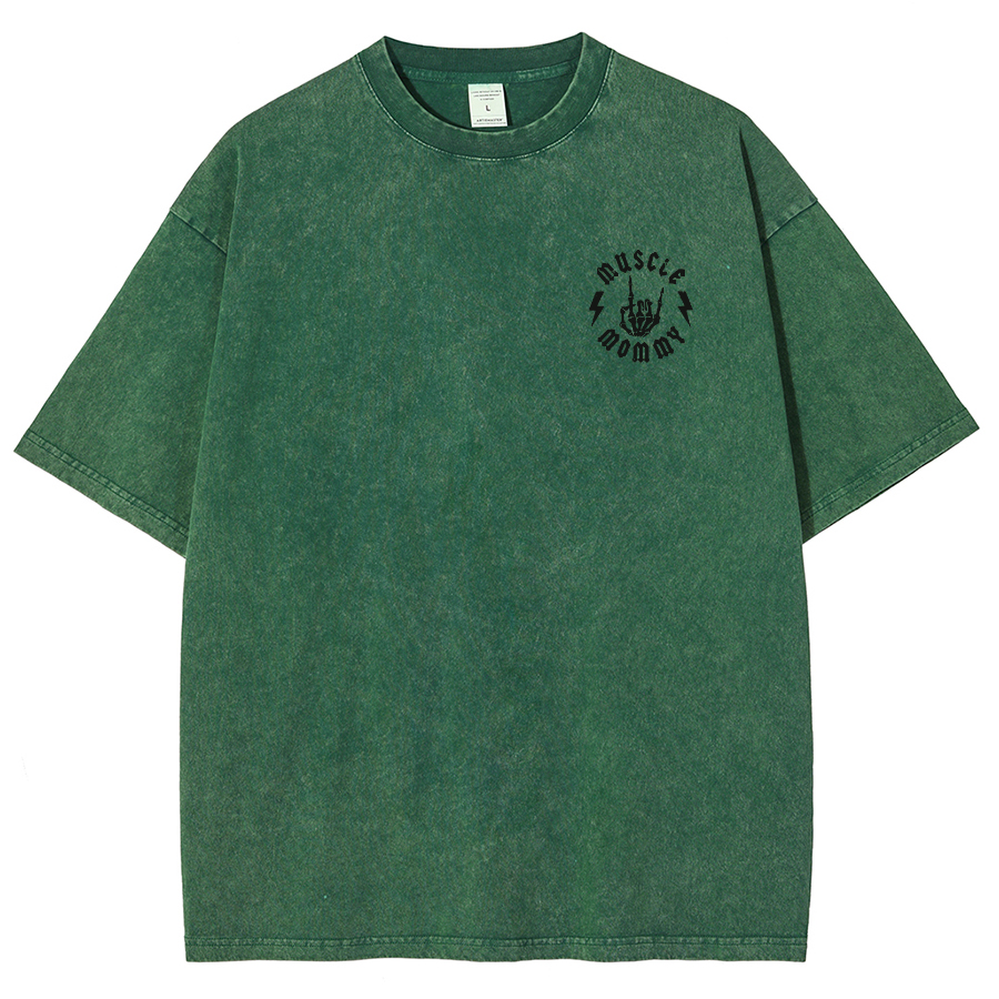 Muscle Mommy Unisex Fit Washed Oversized T-Shirt-moweekender