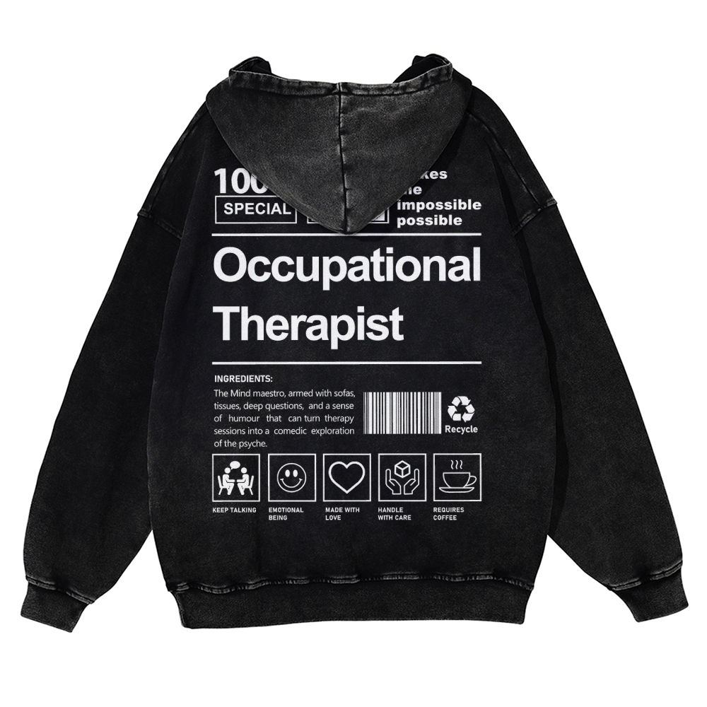 Occupational Therapist Casual Washed Hoodie