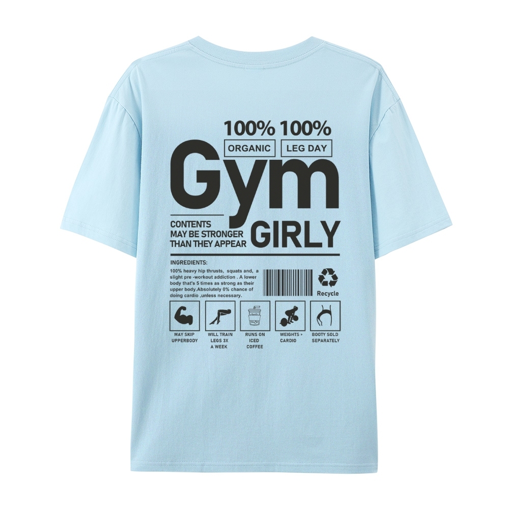 Gym Girly Casual Short Sleeve T-Shirt-moweekender