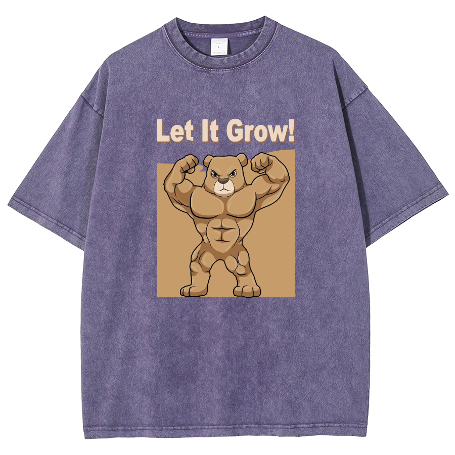 Let It Grow! Unisex Fit Washed T-Shirt-moweekender