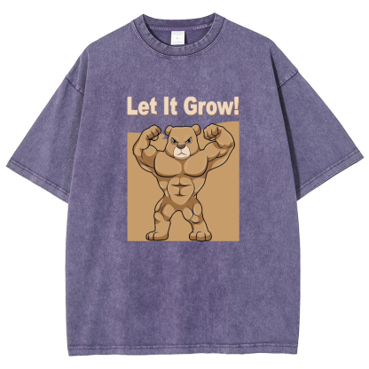 Let It Grow! Unisex Fit Washed T-Shirt-moweekender