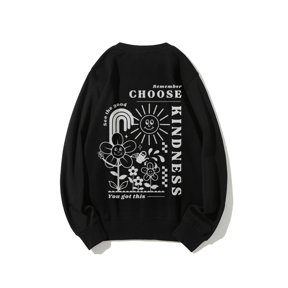 Choose Kindness Casual Crewneck Sweatshirt-moweekender