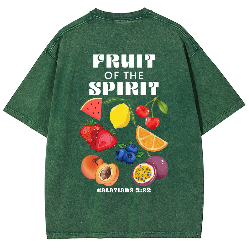 Fruit Of The Spirit Vintage Snowflake Washed T-Shirt-moweekender