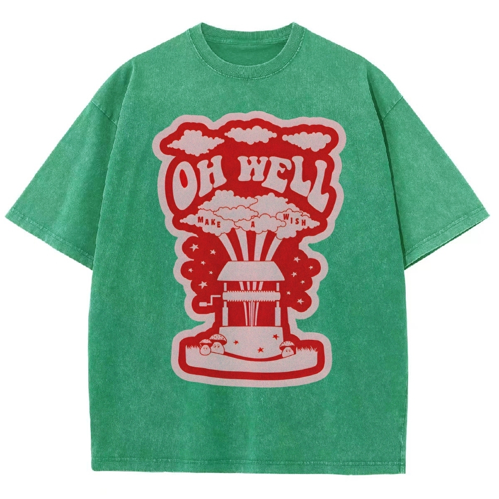 Oh Well Vintage Snowflake Washed T-Shirt-moweekender