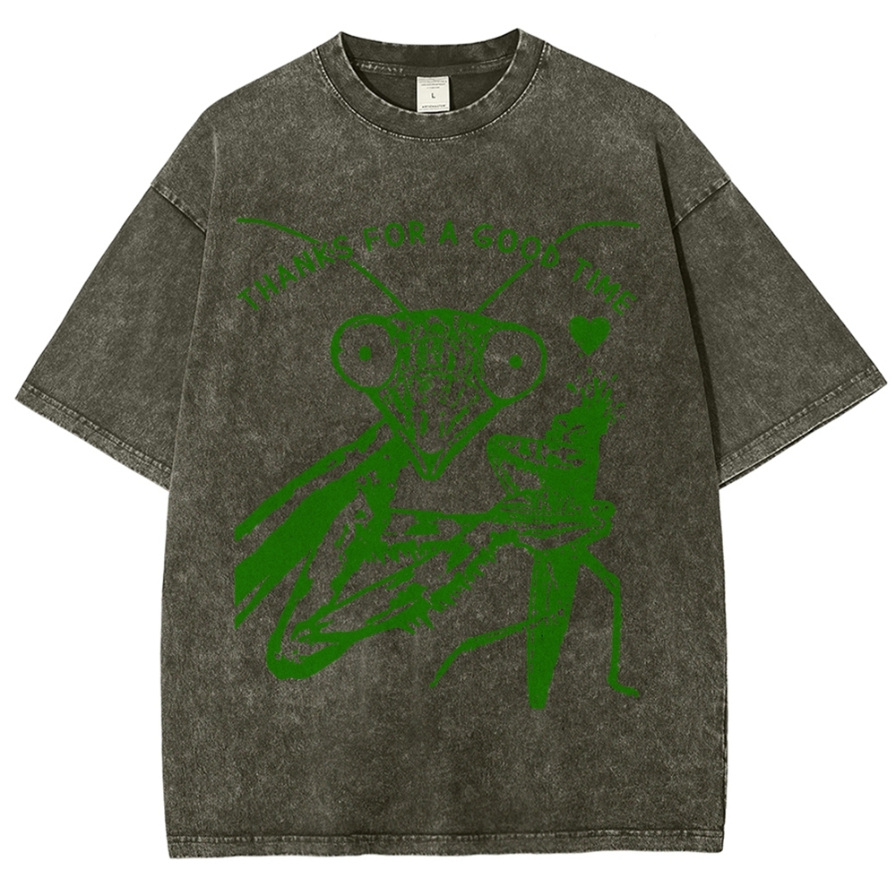 Thanks For A Good Time Vintage Snowflake Washed T-Shirt-moweekender