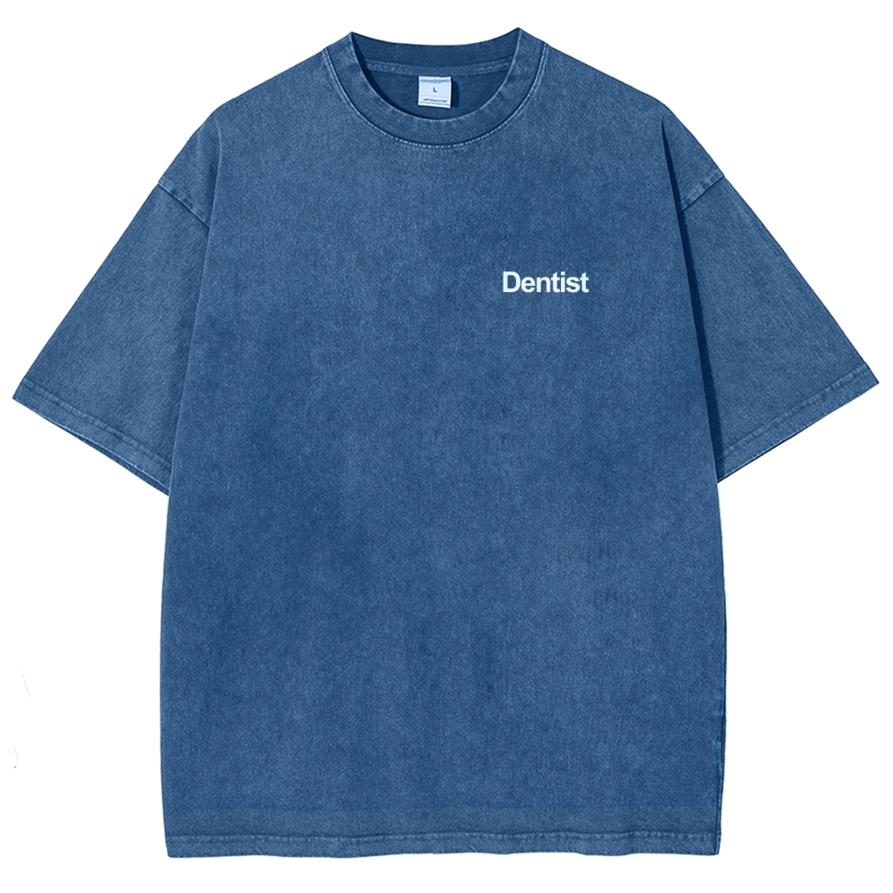 Dentist Unisex Fit Washed T-Shirt-moweekender