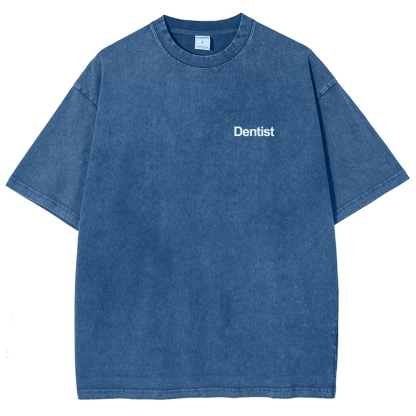 Dentist Unisex Fit Washed T-Shirt-moweekender
