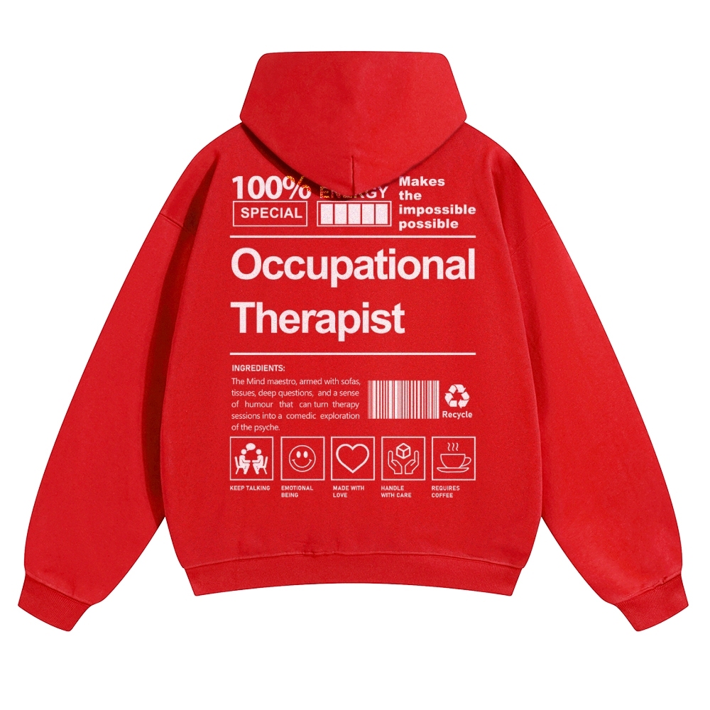 Occupational Therapist Solid Color Hoodie-moweekender