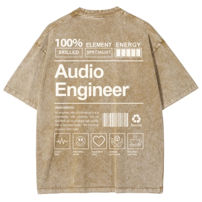 Audio Engineer Unisex Fit Washed T-Shirt