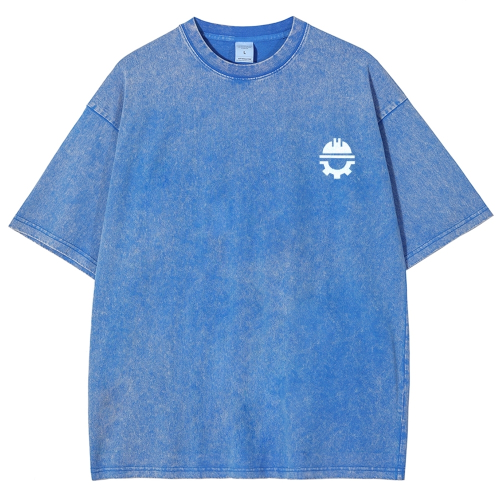 Civil Engineer Washed Vintage Short Sleeves T-Shirt-moweekender