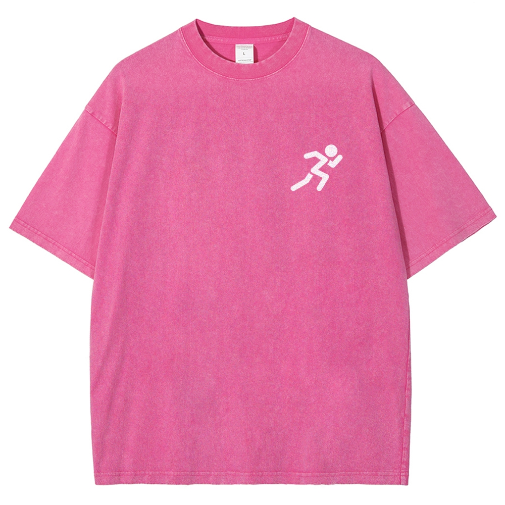 Marathon Runner Unisex Fit Washed T-Shirt